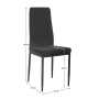 Jedálenská stolička, tmavosivá/čierna, ENRA