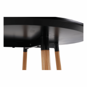 Barový stôl, čierna/dub, priemer 60 cm, IMAM