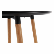 Barový stôl, čierna/dub, priemer 60 cm, IMAM
