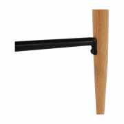Barový stôl, čierna/dub, priemer 60 cm, IMAM