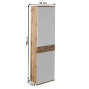 Skrinka na topánky TYP 7, dub wotan/biela, CYRIL