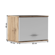 Nadstavec TYP 11, dub wotan/biela, CYRIL