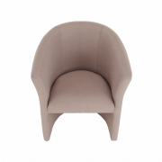 Klubové kreslo, púdrovo ružová látka, CUBA