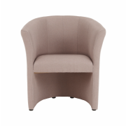 Klubové kreslo, púdrovo ružová látka, CUBA