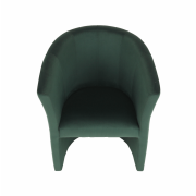 Klubové kreslo, smaragdová látka, CUBA