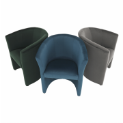 Klubové kreslo, smaragdová látka, CUBA