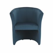 Klubové kreslo, modrá látka, CUBA