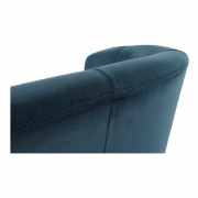 Klubové kreslo, modrá látka, CUBA
