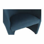 Klubové kreslo, modrá látka, CUBA