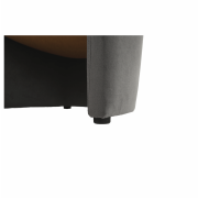 Klubové kreslo, sivá látka, CUBA