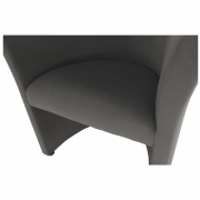 Klubové kreslo, sivá látka, CUBA