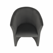 Klubové kreslo, sivá látka, CUBA