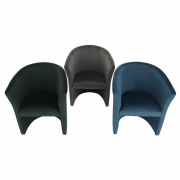 Klubové kreslo, sivá látka, CUBA