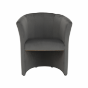 Klubové kreslo, sivá látka, CUBA