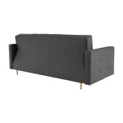 Celočalunený 3-sed, látka tmavosivá, AMEDIA