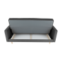 Celočalunený 3-sed, látka tmavosivá, AMEDIA