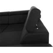 Sedacia súprava, tmavosivá, ľavá, SEGORIA ROH U