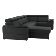 Sedacia súprava, tmavosivá, ľavá, SEGORIA ROH U