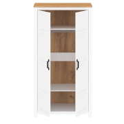 Vešiaková skriňa, biela alba/dub craft zlatý, LANZETTE F