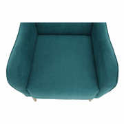 Kreslo ušiak, tyrkysová/buk, BREDLY