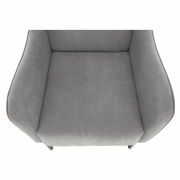 Kreslo ušiak, sivá/čierna, BREDLY