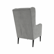 Kreslo ušiak, sivá/čierna, BREDLY