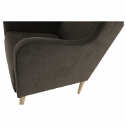 Kreslo ušiak, hnedá/buk, BREDLY