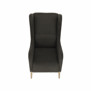 Kreslo ušiak, hnedá/buk, BREDLY