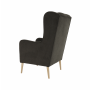 Kreslo ušiak, hnedá/buk, BREDLY