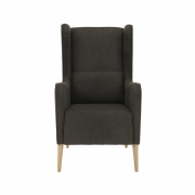 Kreslo ušiak, hnedá/buk, BREDLY