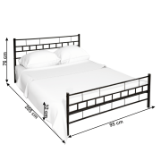 Posteľ, čierna, 90x200, TAJGI