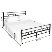 Posteľ, čierna, 160x200, TAJGI