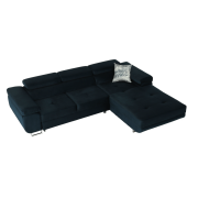 Rohová sedacia súprava, modrá, pravá, AMARETA