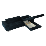 Rohová sedacia súprava, modrá, pravá, AMARETA