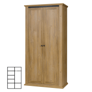 Kombinovaná skriňa MZ2, dub grand, LEON