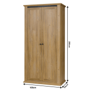 Kombinovaná skriňa MZ2, dub grand, LEON