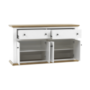 Komoda MZ10, biela/dub grand, LEON