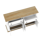 Komoda MZ10, biela/dub grand, LEON