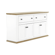 Komoda MZ10, biela/dub grand, LEON