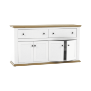 Komoda MZ10, biela/dub grand, LEON