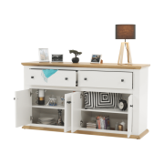 Komoda MZ10, biela/dub grand, LEON