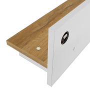 Polica MZ18, biela/dub grand, LEON