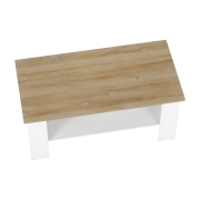 Konferenčný stolík MZ17, biela/dub grand, LEON