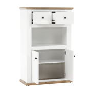 Barová komoda MZ8, biela/dub grand, LEON