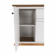 Komoda MZ9, biela/dub grand, LEON