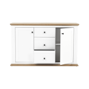 Komoda MZ11, biela/dub grand, LEON