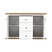 Komoda MZ11, biela/dub grand, LEON