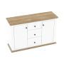 Komoda MZ11, biela/dub grand, LEON