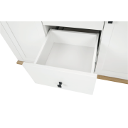 Komoda MZ11, biela/dub grand, LEON