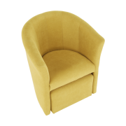 Klubové kreslo s taburetom, horčicová, ROSE